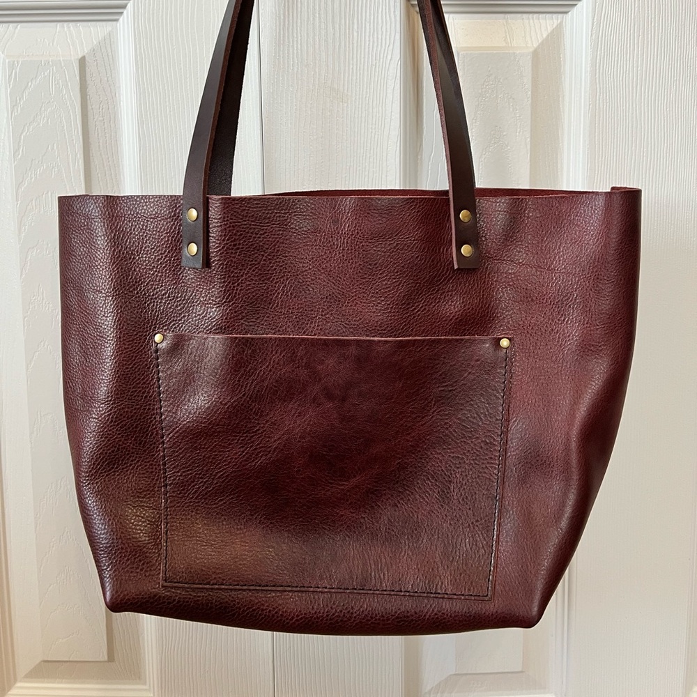 Portland Leather Goods Large Oxblood Tote New